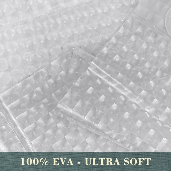 cuisiNo Hooks Needed Waterproof Shower Curtain Liner PEVA 71" x 74" Hookless for