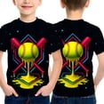 thumbnail image 2 of JAJAHO Boys Graphic T Shirt Short Sleeve Baseball Print Crewneck Tee For Kids Comfortable Clothing 1-14 Years Cozy Tops, 2 of 5