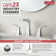 thumbnail image 3 of Delta Tesla Two Handle Widespread Bathroom Faucet - Metal Pop-Up, Chrome, 3 of 7