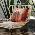 thumbnail image 2 of Three Women Indoor/Outdoor Pillow in Red Pink Black 16x16, 2 of 5