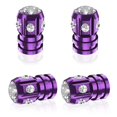 thumbnail image 1 of Quarkace Tapones Para Válvulas De Neumáticos, Tapones Para Válvulas Con Diamantes De Imitación Brillantes, Paquete De 4 Para Coches, Todoterrenos, Camiones, Motocicletas, Bicicletas, Revestimiento Ant, 1 of 5