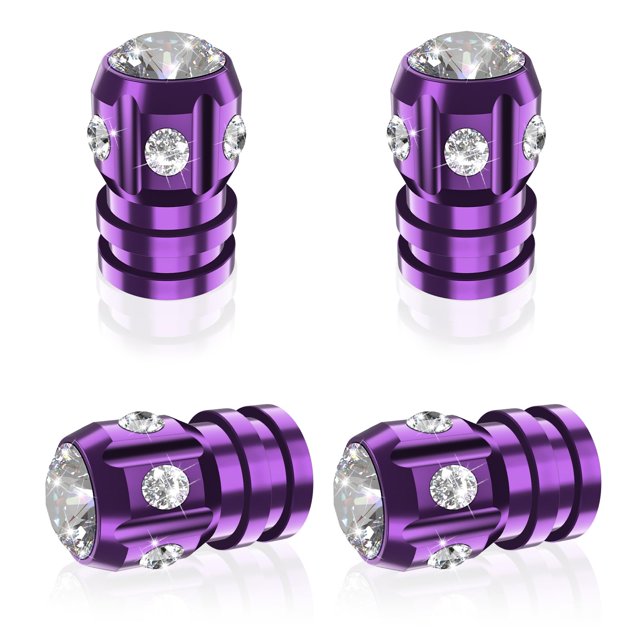 Quarkace Tapones Para Válvulas De Neumáticos, Tapones Para Válvulas Con Diamantes De Imitación Brillantes, Paquete De 4 Para Coches, Todoterrenos, Camiones, Motocicletas, Bicicletas, Revestimiento Ant