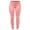 MAUVE, variant on Women's Solid Ribbed Knit Basic High Waisted Elastic Jersey Capri Length Leggings Pants