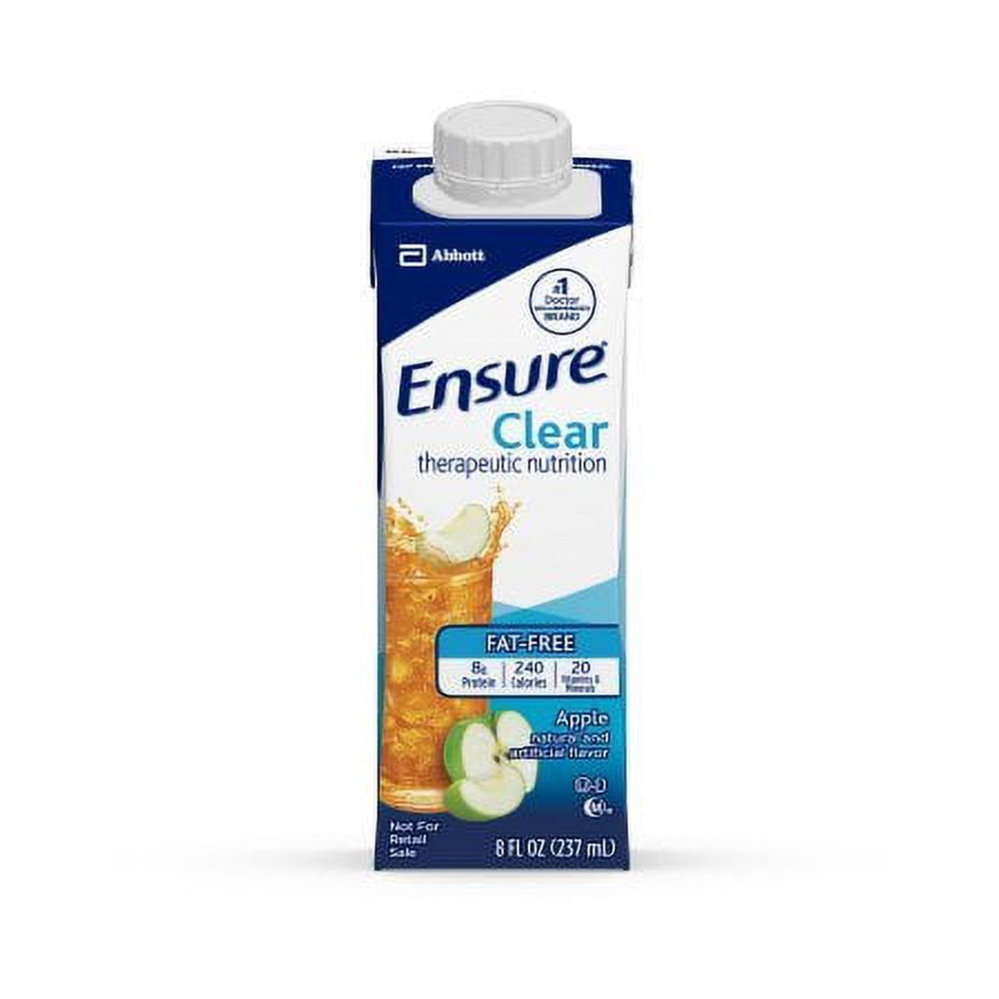 2 Pack - Ensure Clear Apple, 8 oz bottles, (Case of 24)