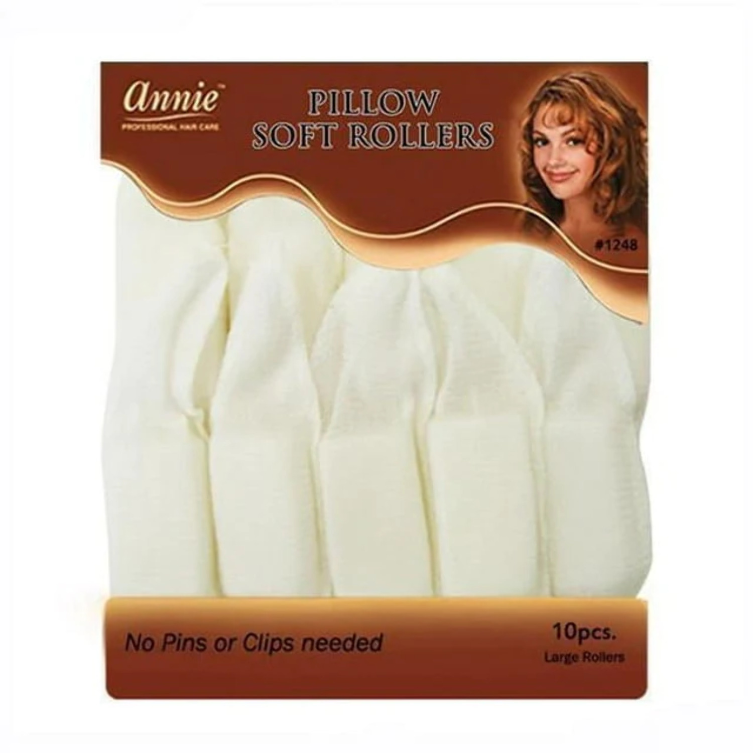Annie Pillow Soft Large White Hair Rollers - 10 Pcs. - image 2 of 3