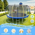 thumbnail image 6 of 12FT Trampoline with Basketball Hoop for Kids and Adults, SEGMART Upgrade Outdoor Trampoline with Safety Enclosure Net, Heavy Duty Backyard Trampoline with Ladder for Lawn Garden Yard, Bule, 6 of 10