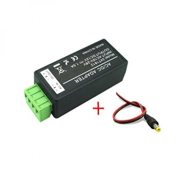 Beelion 24v Ac To 12v Dc Convertor 1 5 Amp Supply Current Power Adapter And 2 1 X 5 5mm Dc Power Male Plug Pigtail For Surveillance Security Camera Cctv Walmart Com Walmart Com