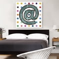 thumbnail image 2 of ARTCANVAS Fun Polka Dots At Sign Symbol Canvas Art Print - Size: 36" x 36" (1.50" Deep), 2 of 9