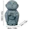 thumbnail image 2 of SEEK RARE Mini Monk Buddha Statue Sandstone Statues Zen Monk Praying Statue Sculptures for Wealth Good Luck Feng Shui Decor Home Fish Tank Aquarium Garden (Style 11), 2 of 8