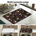 thumbnail image 7 of ZIATUBLES Rooster Chicken Floral Dust Cover for Washer Dryer Top Soft Washing Machine Top Prtotector Mat for Laundry Room Heat-Resistant Kitchen Pad, 24" x 19.7", 7 of 7