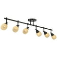 thumbnail image 4 of Pro Track Elm Park 6-Head Ceiling Track Light Fixture Kit Spot Light Brown Bronze Finish Amber Glass Western Kitchen 57 1/2" Wide, 4 of 9