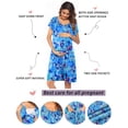 thumbnail image 2 of Ekouaer 3 in 1 Labor/Delivery/Hospital Gown Nursing Dress Maternity Nightgown Sleepwear for Breastfeeding with Button -, 2 of 6