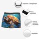 thumbnail image 3 of Balery Colorful Underwater Sea Turtle Calzoncillos bóxer para hombre, ropa interior de algodón suave y transpirable con cinturilla de nailon-Medium, 3 of 5