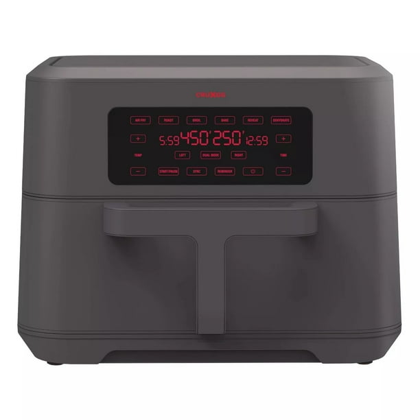 CRUXGG 6in1 9qt Air Fryer with TriZone Technology, Smoke Gray