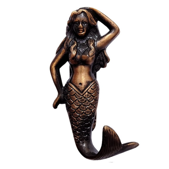 Shristy Hardware "Mermaid" Decorative Iron Door Knocker - (Pack of 1 Antique Copper Finish)