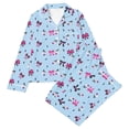 thumbnail image 2 of LILIYA Halloween 2 Piece Pajama Set, Short Sleeve Button Down Shirt and Shorts, Cute Holiday Print Sleepwear, Cozy Lounge Wear, 2026 Fashion 7-8 Years, 2 of 4