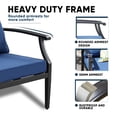 thumbnail image 3 of TerraRelax 4 Piece Outdoor Patio Furniture Set, Oversized Metal Conversation Set with High Back & Deep Seating, Water-Repellent Cushions, Coffee Table for Porch, Deck, Backyard, Navy, 3 of 7