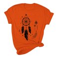 thumbnail image 4 of Dadaria Matters Tee Femme Chemise Orange Manches Courtes T-Shirt Col Rond Tops Été Attrape-Rêves Chandail Blouses 2TG, 4 of 6