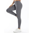 thumbnail image 4 of CAIVO Women Flare Leggings For Yoga Pants High Waisted Bootcut Casual Stretch Solid Color Athletic Gym Pilates Running Fitness Trousers , Grey, 4 of 5