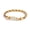 Gold (6 mm wide), variant on Leander Men's Braided Stainless Steel Bracelet, Set with Zircon, Gold Plated, 6mm Width, 8 inches Length