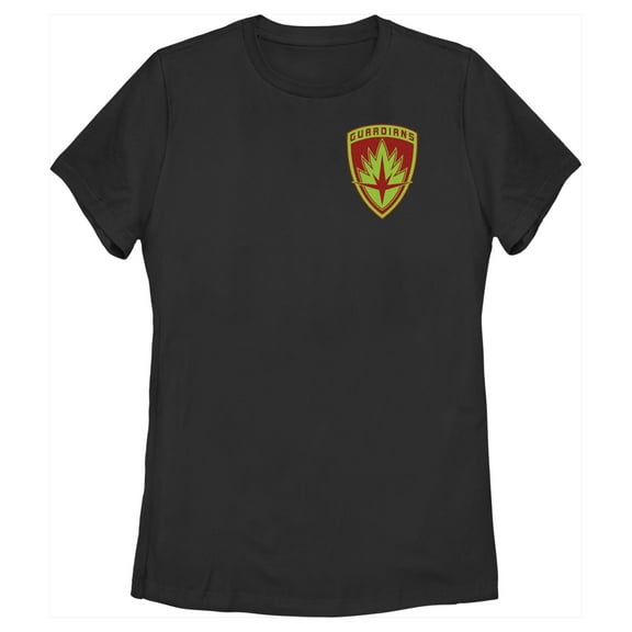 Women's Guardians of the Galaxy Holiday Special Small Guardians Badge Graphic Tee Black Small