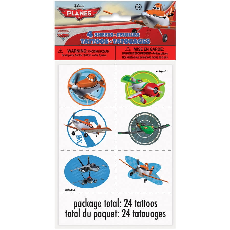 Disney Planes Tattoos 24 Count Walmart Com