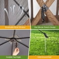 thumbnail image 4 of Telyswee Pop Up Tent Gazebo 10'x10'/12'x12' Portable Outdoor Camping Pop Up Canopy Screen Tent with Mosquito Netting Gazebo, Waterproof 6 Sidewalls, Ground Stakes, Carry Bag, 4 of 9