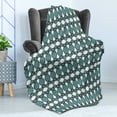 thumbnail image 4 of Aztec Soft Flannel Fleece Throw Blanket, Retro Traditional Pattern Timeless Design Illustration, Cozy Plush for Indoor and Outdoor Use, 60" x 80", Turquoise White, by Ambesonne, 4 of 5
