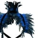 thumbnail image 4 of Capa de plumas artificiales para fiesta de Halloween, bufanda gótica, cuello suave, vestido elegante Azul, 4 of 5