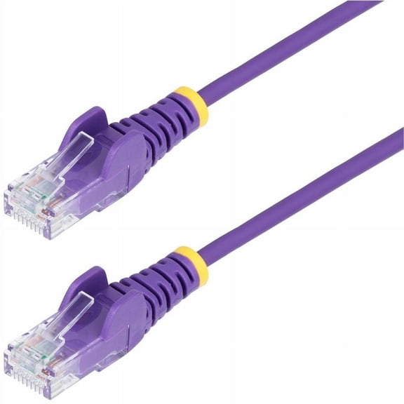 StarTech 7ft Purple Slim CAT6 Ethernet Cable, Snagless RJ45, LSZH, 28AWG Pure Bare Copper, Slim Network Patch Cable/Cord