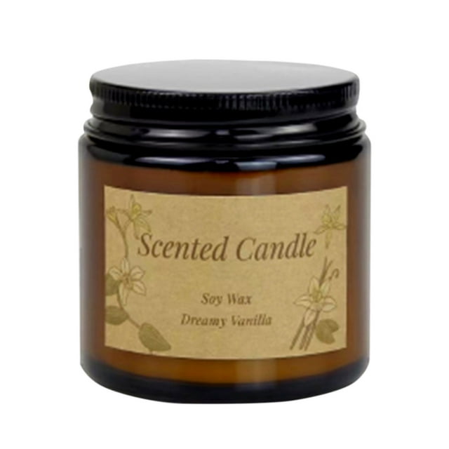 Chmadoxn Fragrance Lamps Soy Wax Scented Candle Glass Ornaments Gift Box Set Ins Style Brown Bottle Aromatherapy Candle Cup Fantastic Vanillas Aromatherapy candle