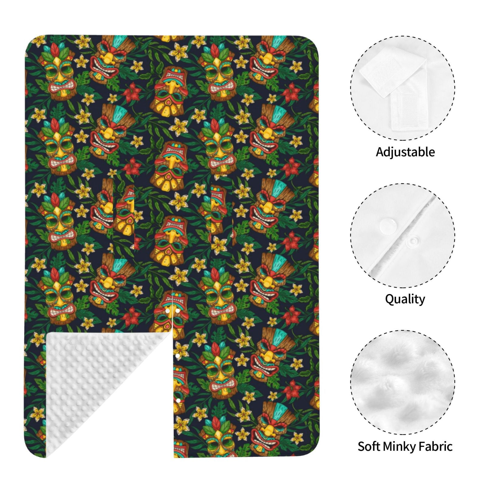 Naloa Mask Tropical Flower Baby Car Seat Cover, Breathable Baby Carrier Cover, Multiuse Baby Carrier Cover & Nursing Breastfeeding Cover