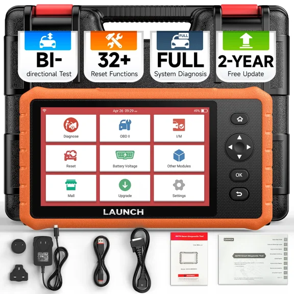 LAUNCH CRP 919C Bidirectional Scan Tool, All System Diagnostic OBD2 Scanner, Active Test, ABS Bleeding/Oil Reset Code Reader with Auto Vin FCA Autoauth DoIP & CAN FD, 32  Reset Service