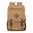 thumbnail image 1 of KAUKKO Mochila de Lona Vintage - Mochila para Exteriores de Gran Capacidad, Multifuncional y Duradera KF19, 16.2L（MARRÓN）, 1 of 4