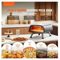 thumbnail image 2 of Electric Pizza Oven Countertop, 12" Pizza Maker for Indoor & Outdoor, 850°F Commercial Pizza Oven with Stone, Portable Pizza Oven, 2 of 9