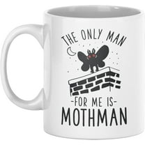 LookHUMAN Mothman Coffee Mugs - Funny Coffee Mugs Adult Humor, Double-Sided Print Ceramic Coffee Cups for Cryptid Lovers, Dishwasher Safe Novelty Coffee Mugs for Women & Men, Unique Coffee Mugs, 11oz