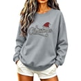 thumbnail image 5 of Women's Christmas Rhinestone Graphic Sweatshirt Crew Neck Long Sleeve Casual Pullover Top, 5 of 5