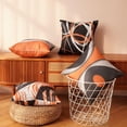 thumbnail image 3 of Orange 16x16 Pillow Covers Set of 2 Abstract Stripes Gray Black White Throw Pillow Covers Modern Decorative Pillow Cases Home Decor Square 16 x 16 Inches Pillowcases, 3 of 6