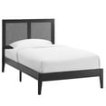thumbnail image 2 of Sirocco Rattan and Wood Twin Platform Bed in Black, 2 of 10