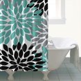 thumbnail image 4 of Simple Petal Shaped Geometric Floral Pattern Shower Curtain 72"x84" ,Bathroom Decorative Shower Curtains Set with 12 Hooks,Modern Waterproof Washable Shower Curtain, 4 of 6