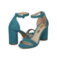 thumbnail image 4 of New Women Liliana Daki-2 Faux Suede Open Toe Ankle Strap Round Block Heel Sandal, 4 of 6