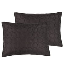 Flxxie Quilted Pillow Shams Ultra Soft and Warm Pillowcases Set of 2 (Standard, Chocolate)