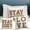 A,B, variant on Embroidered Throw Pillow Cover - 17.71 x 17.71 Inch Decorative White Pillow Case with Words, Boho Farmhouse Style for Couch Sofa Bed Living Room (1pc)