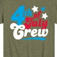 thumbnail image 3 of Instant Message - Fourth Of July Crew Retro Script - Toddler & Youth Short Sleeve Graphic T-Shirt, 3 of 6