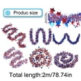 thumbnail image 3 of Red White and Blue Decorations Patriotic Glitter Garland Decoration Red White Metallic Garland 4Th of July Decor Cart Shiny for Car Independence Day Memorial Day Decor 1776 2026 250th anniversary, 3 of 9