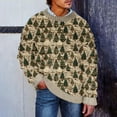 thumbnail image 2 of Mens Christmas Sweater - Cute Sweaters, Men Christmas Sweater Christmas Tree Pattern Sweaters Christmas Cozy Long Sleeve Round Neck Tops Pullover, 2 of 5