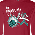 thumbnail image 4 of Inktastic Ovarian Cancer Awareness My Grandma is a Fighter Long Sleeve T-Shirt, 4 of 5