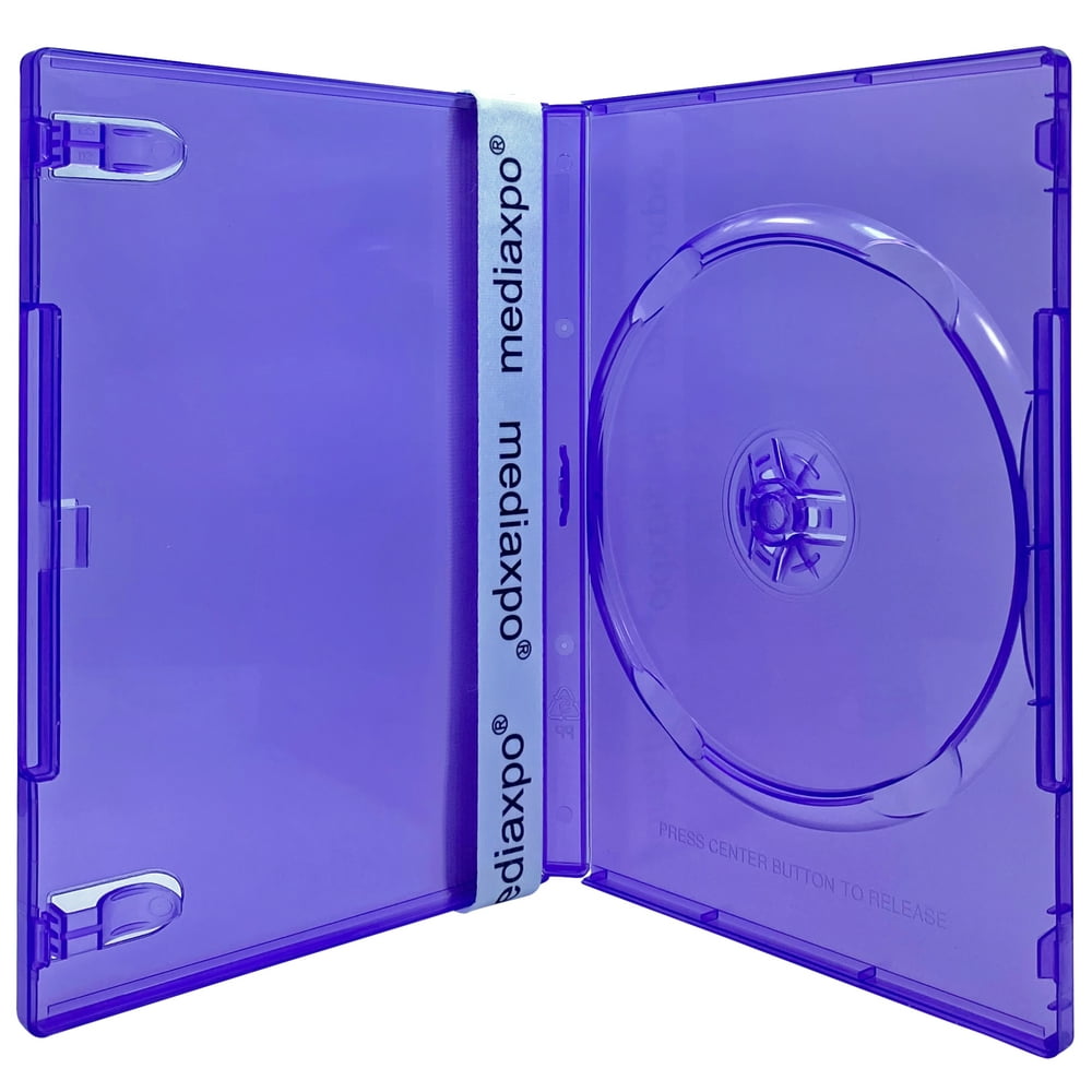CheckOutStore 100 STANDARD Clear Purple Color Single DVD Cases