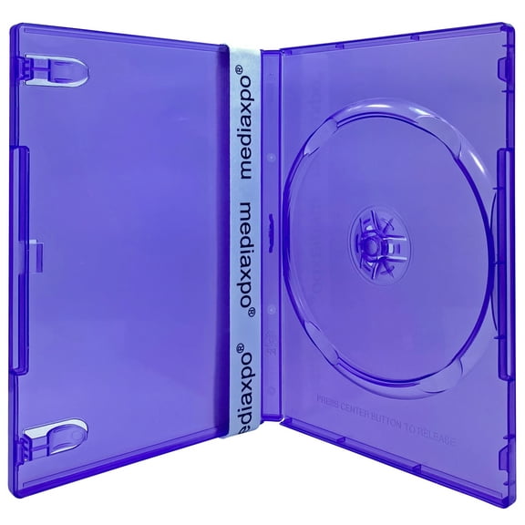 CheckOutStore 100 Standard Clear Purple Color Single DVD Cases