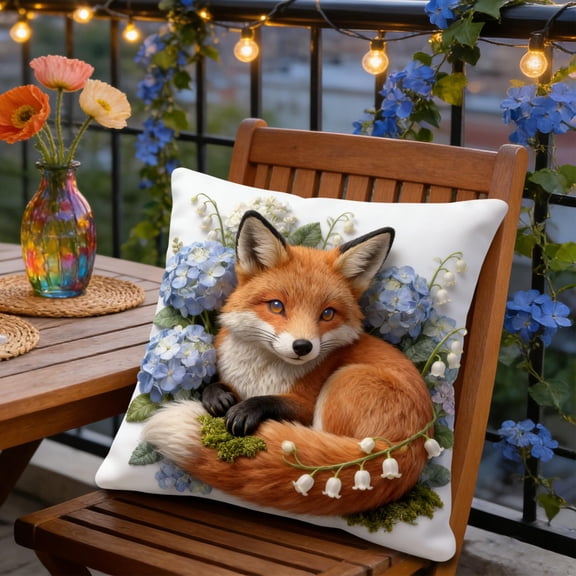 Kbndieu Simulation Embroidered Pillow Covers 18x18 Inch, Animals Themed Sofa Throw Pillow Cover, Decorative Pillow Cases Modern Farmhouse Home Decor for Couch, Bed, Bedroom, Living Room